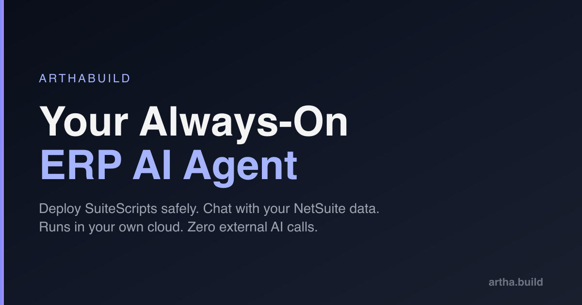 ArthaBuild - Your Always-On ERP AI Agent